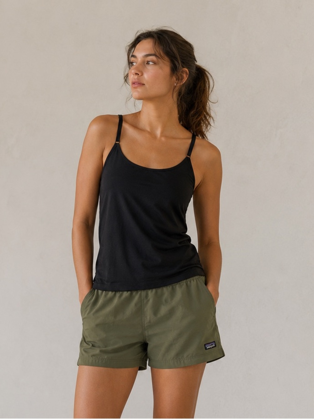 Patagonia Black Shelf Bra Tank Top Size M